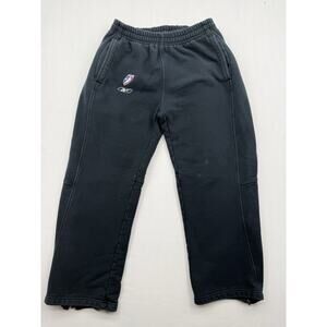 VINTAGE Reebok Sweatpants Mens Medium NBA Black Loose Baggy Y2K